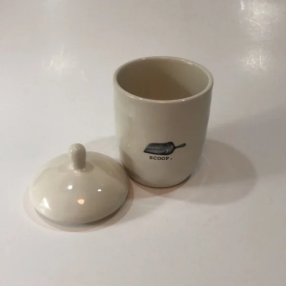 Rae Dunn Scoop Sugar Bowl Canister with Lid Ceramic - Picture 3 of 5